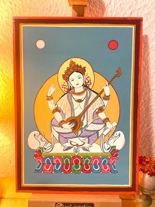 GODDESS SARASWATI WITH A SACRED TILAK, 2022